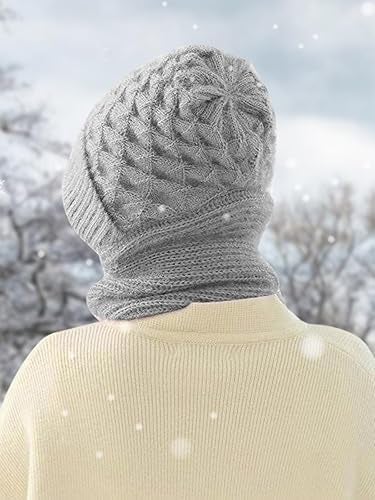 KRIDARSH NEW Winter Cap for Women Woolen Cap with Mufflers for Women, 2 in 1 Mask Scarf Knitted Woolen for Women & Girls Muffler Stylish & Scarf Ear Protection (Multicolour) - Image 4