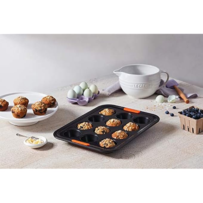 NonStick Carbon Steel Bakeware 12 Cup Muffin Tray Black 30 X 40 X 378 Cm 941001400 - Image 2