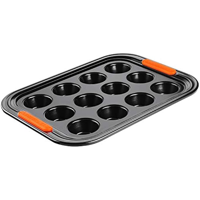 NonStick Carbon Steel Bakeware 12 Cup Muffin Tray Black 30 X 40 X 378 Cm 941001400 - Image 1