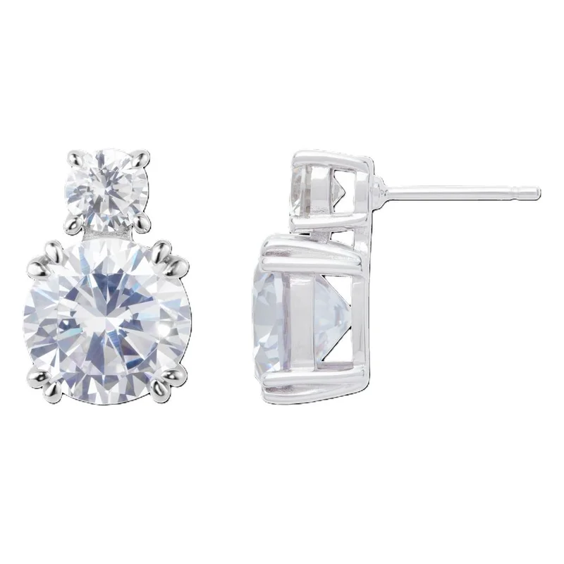 BUCKLEY LONDON BUCKLEY LONDON THE FLAWLESS COLLECTION - CLEAR ROUND MEGHAN DROP EARRINGS