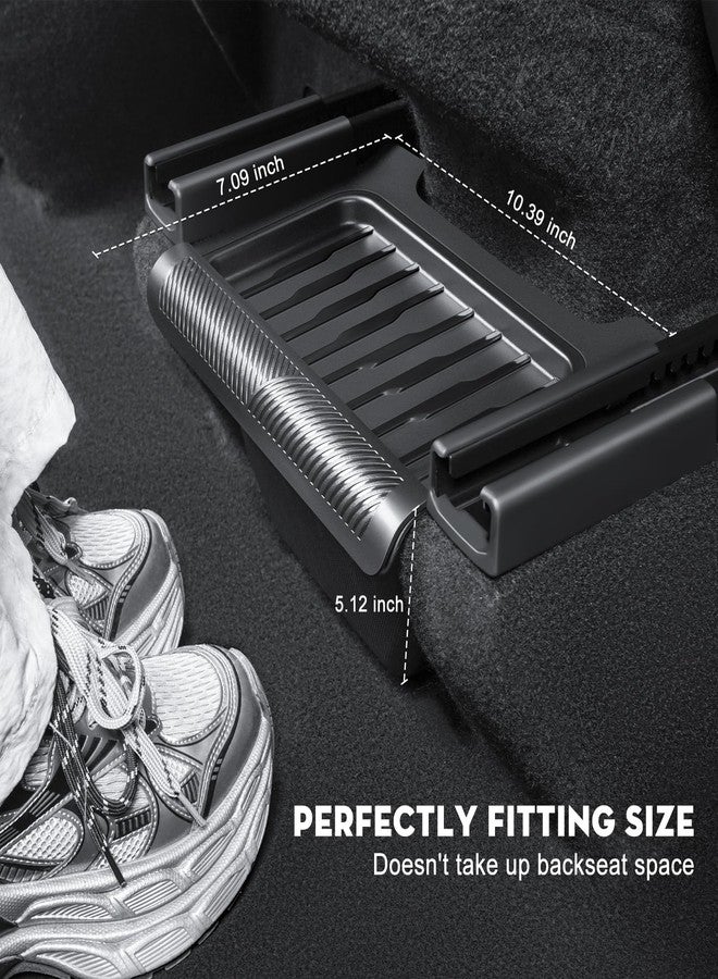 KUNIST - Under Seat Organizer Box for Tesla Model Y, Car Front Seat Hidden Drawer Storage Box, Felt Fabric Trash Can with Hidden Tray (No Cover) - Image 2