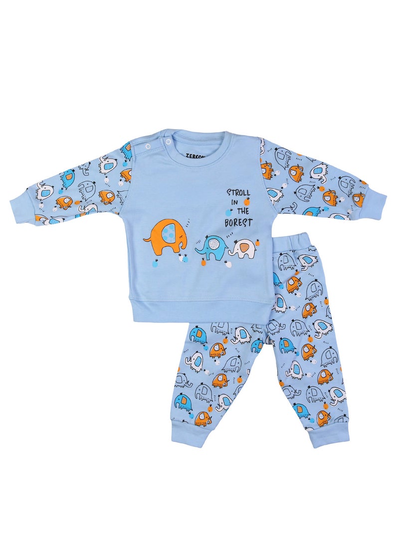 زيركون بيجامة خريفي لحديثي الولادة - Image 1