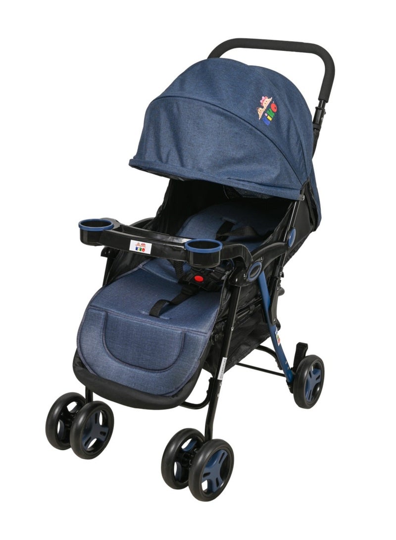 Kiko Comfortable Stroller 6 Wheels (0+) - Blue