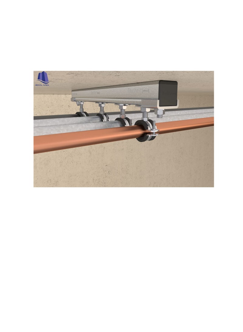 Heavy Duty Adjustable Two-screw Pipe Galvanized Iron (GI) Clamp with Rubber Lined or Unlined for Wall Ceiling Mount Pipe Supports, Split Ring Hanger (1.1/2 Inch, Pack of 5)  - Image 3