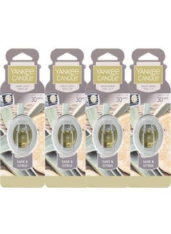 YANKEE CANDLE Yankee Candle Car Freshener Smart-Scent Vent Clips, 4-Pack (Sage & Citrus)  - Image 2