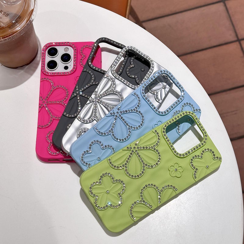 erorex For iPhone 16 Pro Max  Crystal Diamond TPU Phone Case(Black) - Image 4