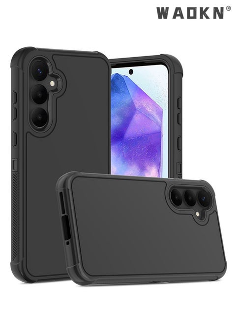 Defender Case for Samsung Galaxy A54 5G,Samsung A54 Phone Case Heavy Duty Shockproof Dustproof 3 in 1 Rugged Protective Bumper Cover for Galaxy A54 5G Black