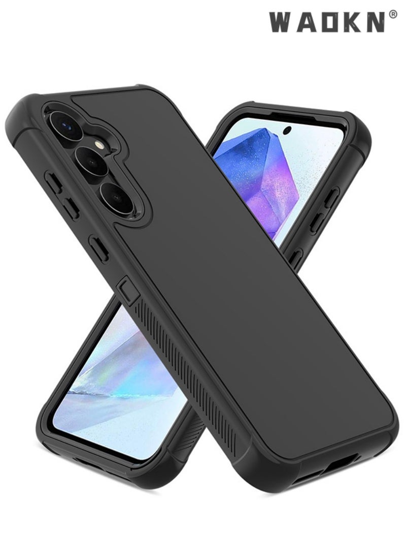 WAOKN - Defender Case for Samsung Galaxy A54 5G,Samsung A54 Phone Case Heavy Duty Shockproof Dustproof 3 in 1 Rugged Protective Bumper Cover for Galaxy A54 5G Black - Image 1