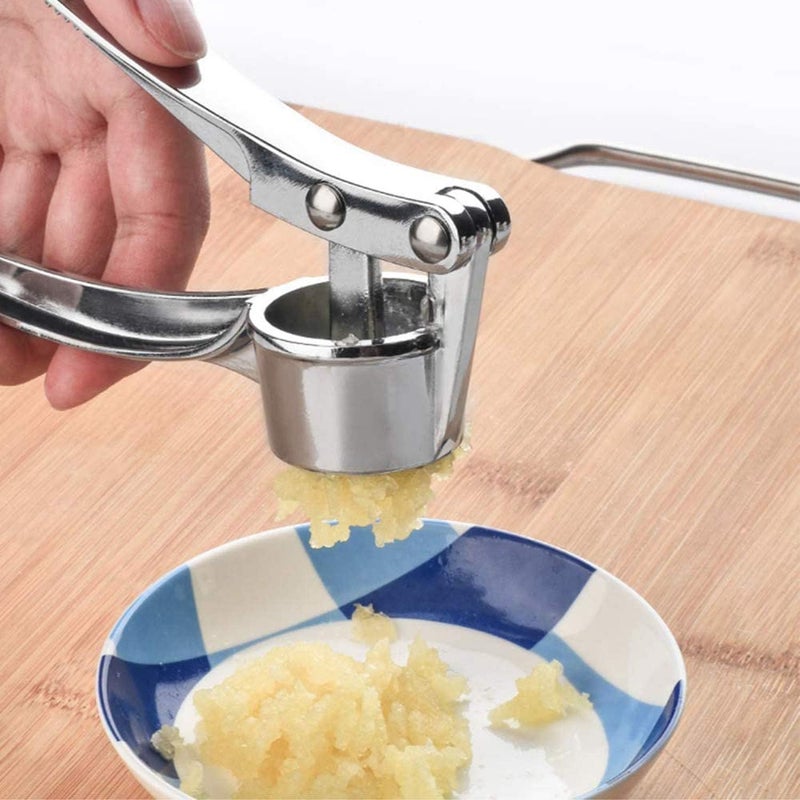 brandless Garlic Press Stainless Steel Premium Professional Kitchen Garlic Crusher Ergonomic Handle Rust Proof Easy Squeeze Clean Dishwasher Safe Kitchen Cooking Gadget - Image 5