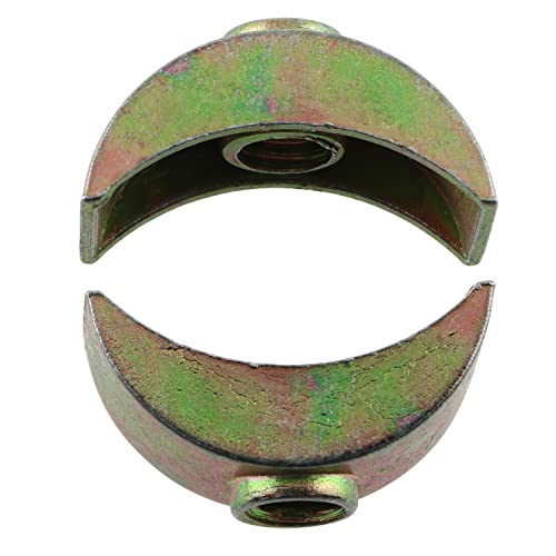 LUORNG 12PCS 24mm/0.94in Half Moon Nuts Washer Spacer Furniture Hardware Accessories for Furniture Connect, M6 Nut(Hole Dia.5mm) - Image 5