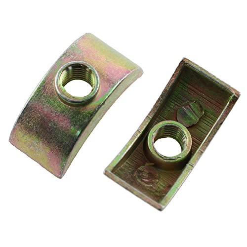 LUORNG 12PCS 24mm/0.94in Half Moon Nuts Washer Spacer Furniture Hardware Accessories for Furniture Connect, M6 Nut(Hole Dia.5mm) - Image 3