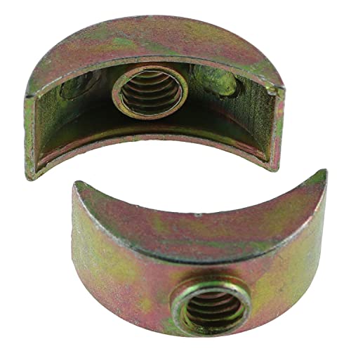 LUORNG 12PCS 24mm/0.94in Half Moon Nuts Washer Spacer Furniture Hardware Accessories for Furniture Connect, M6 Nut(Hole Dia.5mm) - Image 4