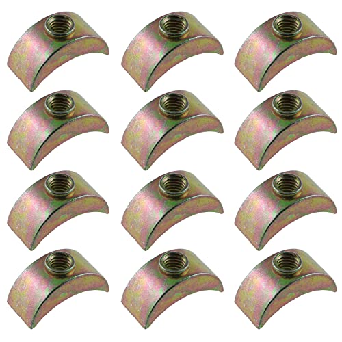 LUORNG 12PCS 24mm/0.94in Half Moon Nuts Washer Spacer Furniture Hardware Accessories for Furniture Connect, M6 Nut(Hole Dia.5mm) - Image 1