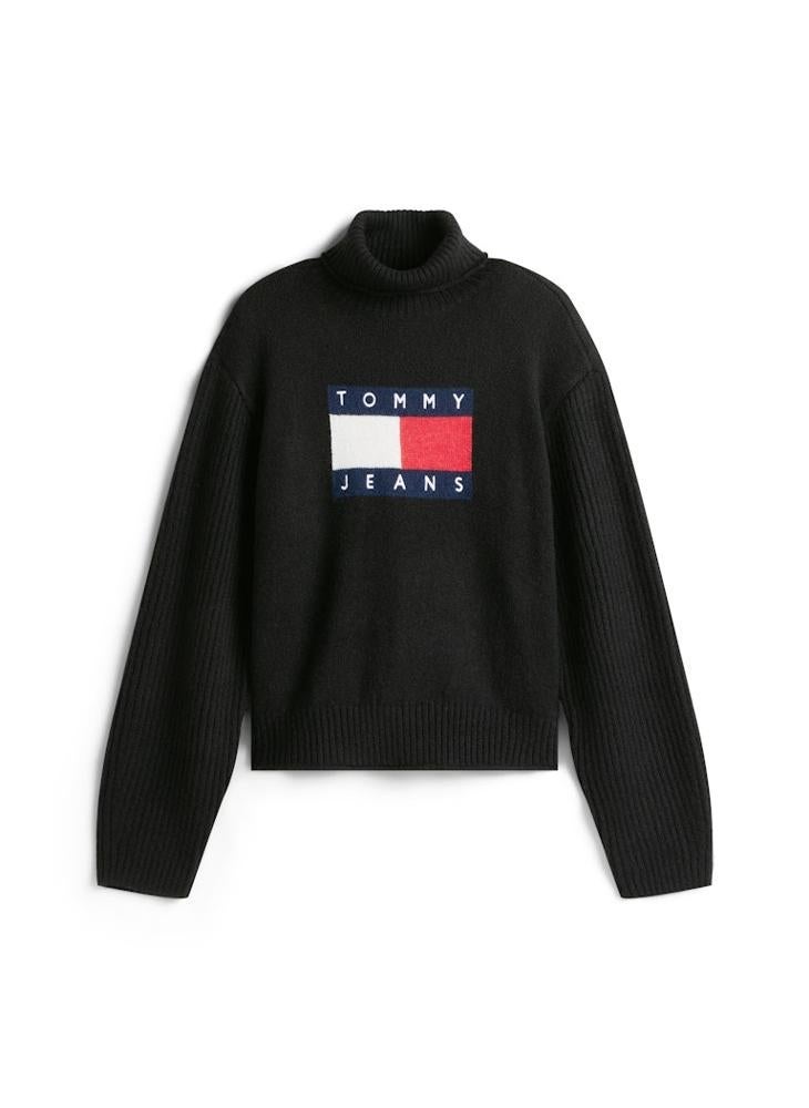 TOMMY JEANS Logo Turtle Neck Pullover Sweater - Image 5