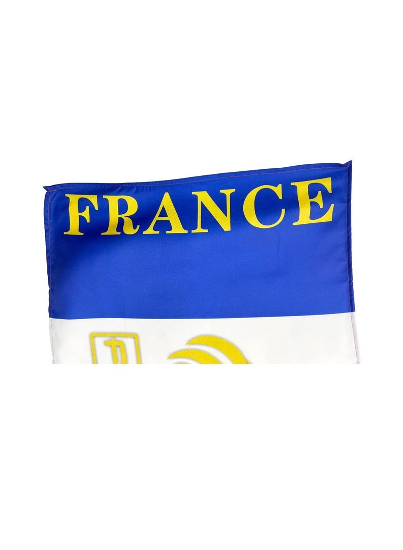 Romario France France Flag, Vivid Color And UV Fade Resistant, LightWeight, Show Support at Sports Events and Other Celebrations, FIFA World Cup Banner Fan, Size 96CM X 67CM - Image 3