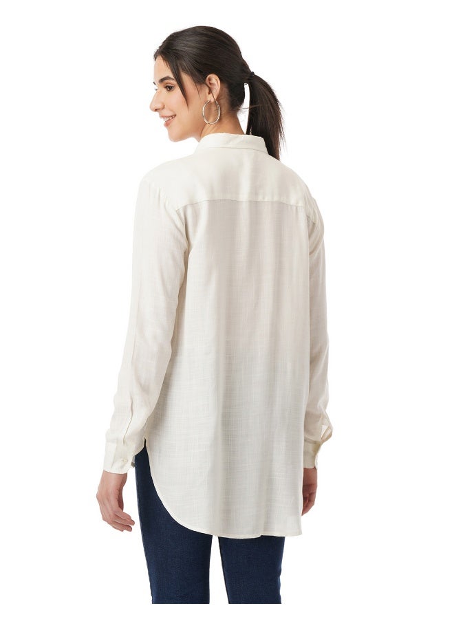 fyltr Women's Full Sleeves Casual Collar Regular Fit Top -LightweightSoft Handfeel - Image 2