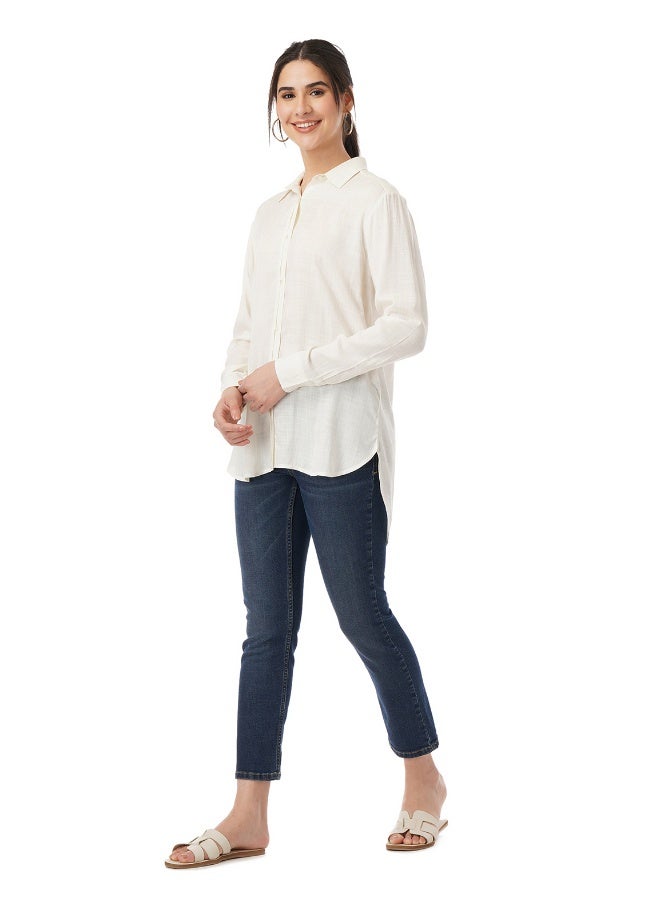 fyltr Women's Full Sleeves Casual Collar Regular Fit Top -LightweightSoft Handfeel - Image 4