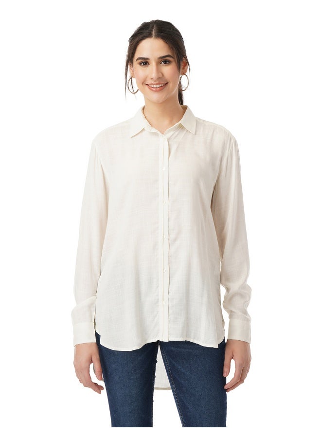 fyltr Women's Full Sleeves Casual Collar Regular Fit Top -LightweightSoft Handfeel - Image 3