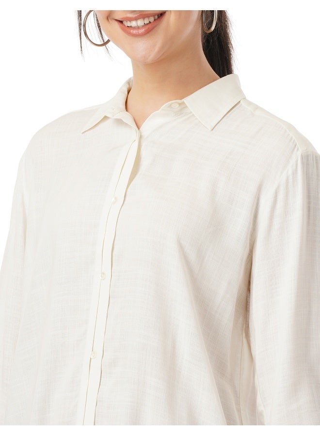 fyltr Women's Full Sleeves Casual Collar Regular Fit Top -LightweightSoft Handfeel - Image 5