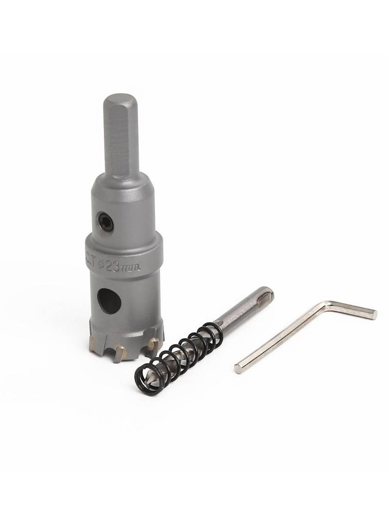 VTOOLS 23mm Tct Hole Saw Cutter with Pilot Drill Bit Carbide Tipped Hole Cutter for Hard Metal Stainless Steel and Wood