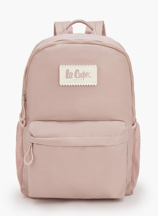 Lee Cooper Logo Applique School Backpack With Padded Shoulder Straps - 30x17x44 CM - Image 1