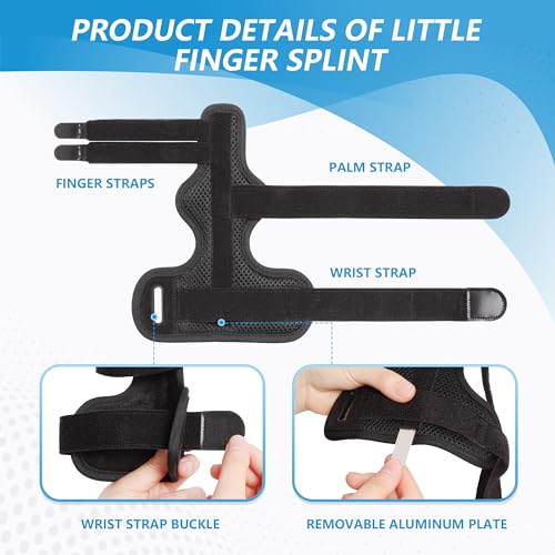 joingood Pinky Finger Splint, Finger Splint for Pinky, Broken Finger, Trigger Finger, Metacarpal Splint Hand Brace, Little Finger Brace for Tendonnitis, Pain Relief, Fits for Left & Right Hand(M) - Image 5