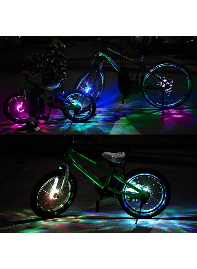 DAWAY Rechargeable Bike Wheel Lights - A16 Cool Led Kids Bicycle Spoke Lights, 2 Tire Pack, Safety Hub Accessories for Boys Girls Adults, Waterproof, Super Bright, Fun Cycling Gifts - Image 4