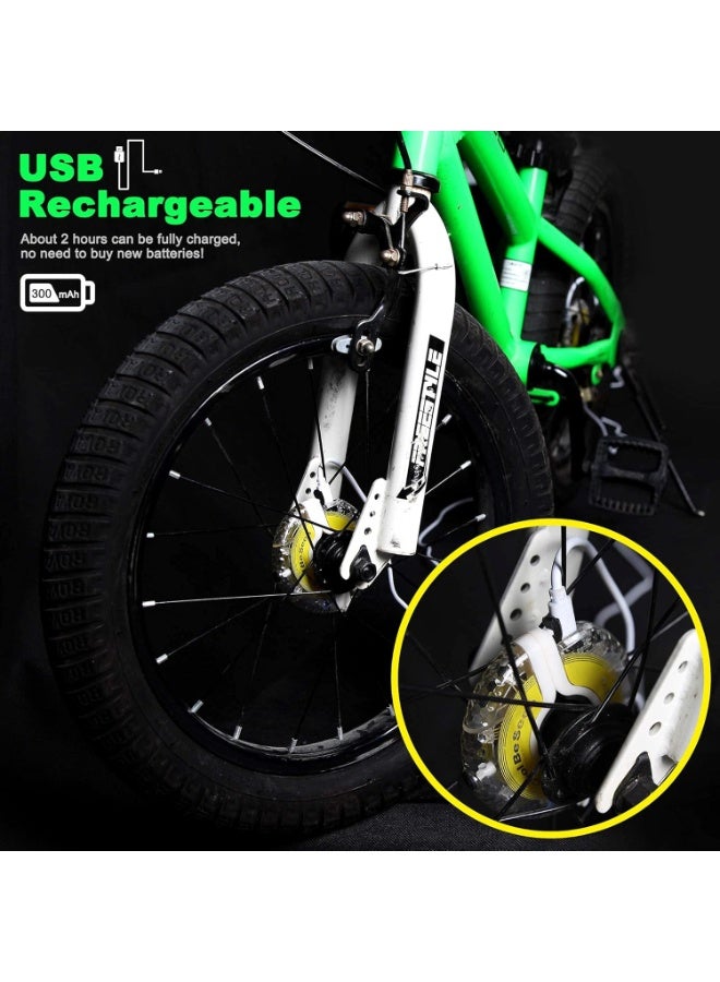 DAWAY Rechargeable Bike Wheel Lights - A16 Cool Led Kids Bicycle Spoke Lights, 2 Tire Pack, Safety Hub Accessories for Boys Girls Adults, Waterproof, Super Bright, Fun Cycling Gifts - Image 2