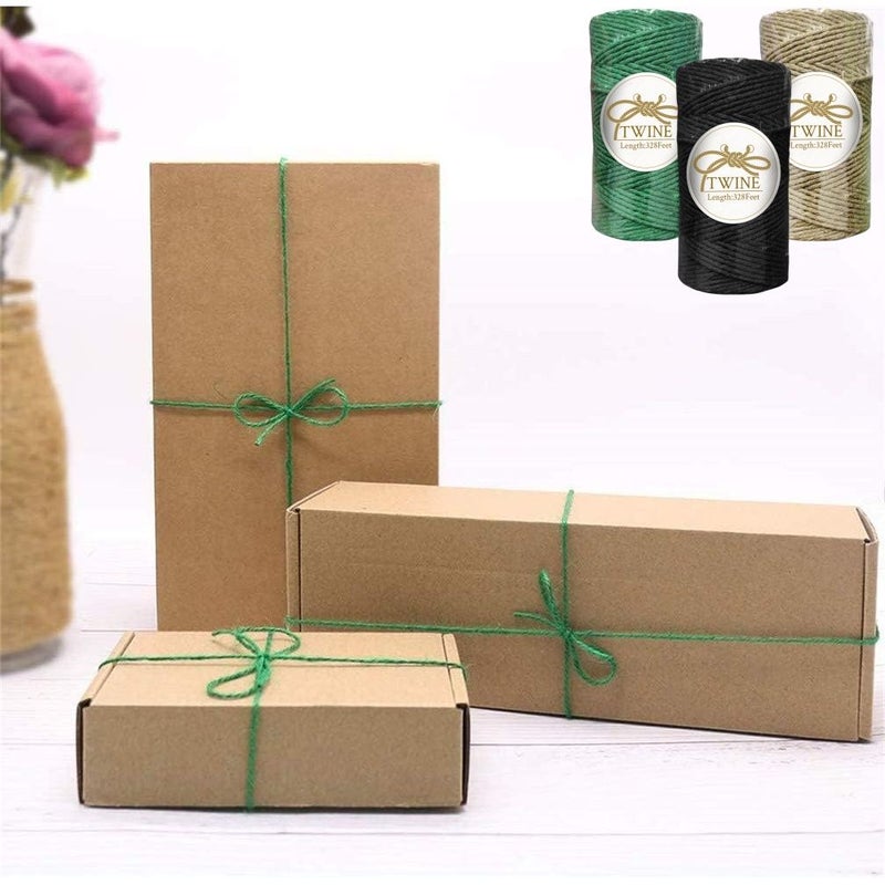 2 Rolls 328 Feet Jute Twine Garden String Brown Black 2Mm Diameter Extra Long Durable for Gardening Tomato Climbing Tying Plants Crafts Home Decor Floral Gift Wrapping - Image 3