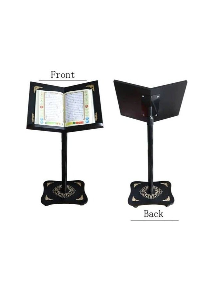 Generic Light Weight Holy Quran Holder Made Up of Wood Equipped with Wheels Height Adjustment. - Image 4