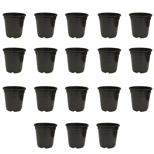 KWEL N Pot for Home Garden | Planters for Outdoor Balcony and Nursery | Flower Planting Pots Size 5" Black Color (Pack of 18) - Image 1