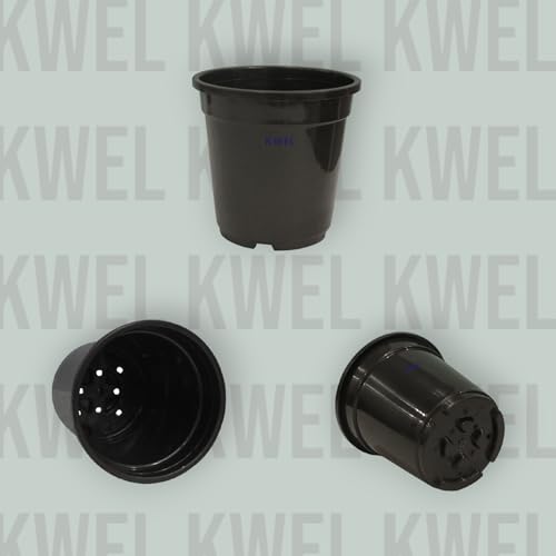 KWEL N Pot for Home Garden | Planters for Outdoor Balcony and Nursery | Flower Planting Pots Size 5" Black Color (Pack of 18) - Image 5