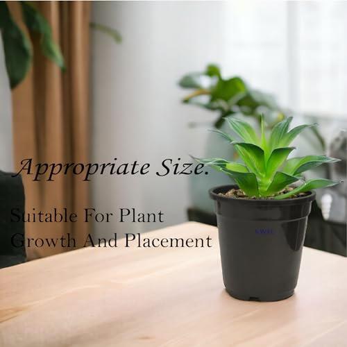 KWEL N Pot for Home Garden | Planters for Outdoor Balcony and Nursery | Flower Planting Pots Size 5" Black Color (Pack of 18) - Image 3