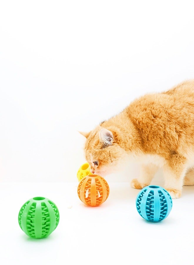 2 PCS HotsUAE Dog Toy Ball for Teeth Cleaning & IQ Training – Non-Toxic, Bite-Resistent Chew Ball with Food Treat Feeder Hole, Fun Exercise Game for Dogs, Puppies and Cats - Image 4
