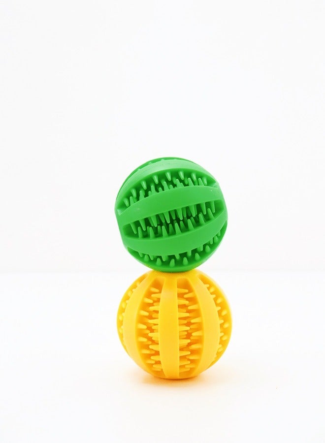 2 PCS HotsUAE Dog Toy Ball for Teeth Cleaning & IQ Training – Non-Toxic, Bite-Resistent Chew Ball with Food Treat Feeder Hole, Fun Exercise Game for Dogs, Puppies and Cats - Image 3