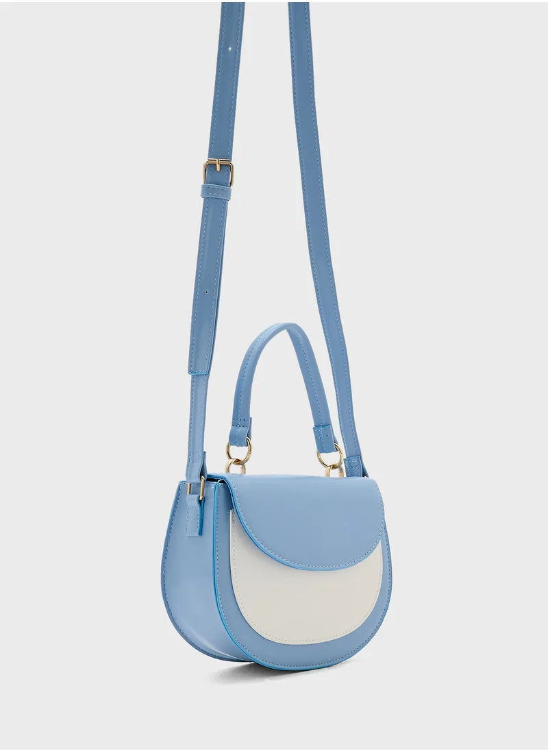 جينجر Color Block Satchel Bag