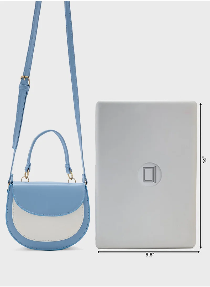 جينجر Color Block Satchel Bag
