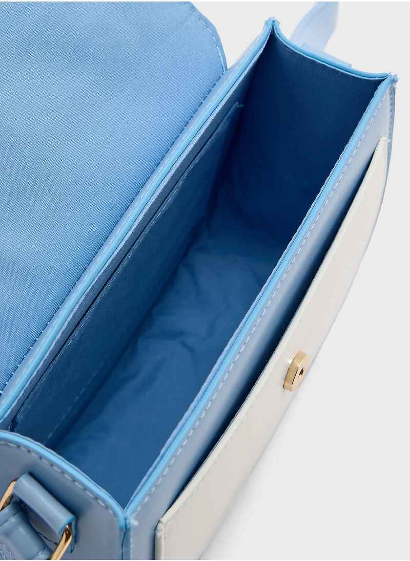 جينجر Color Block Satchel Bag