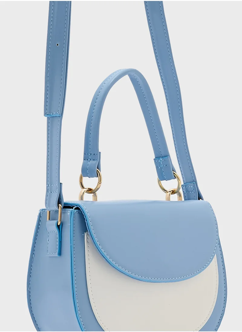 جينجر Color Block Satchel Bag