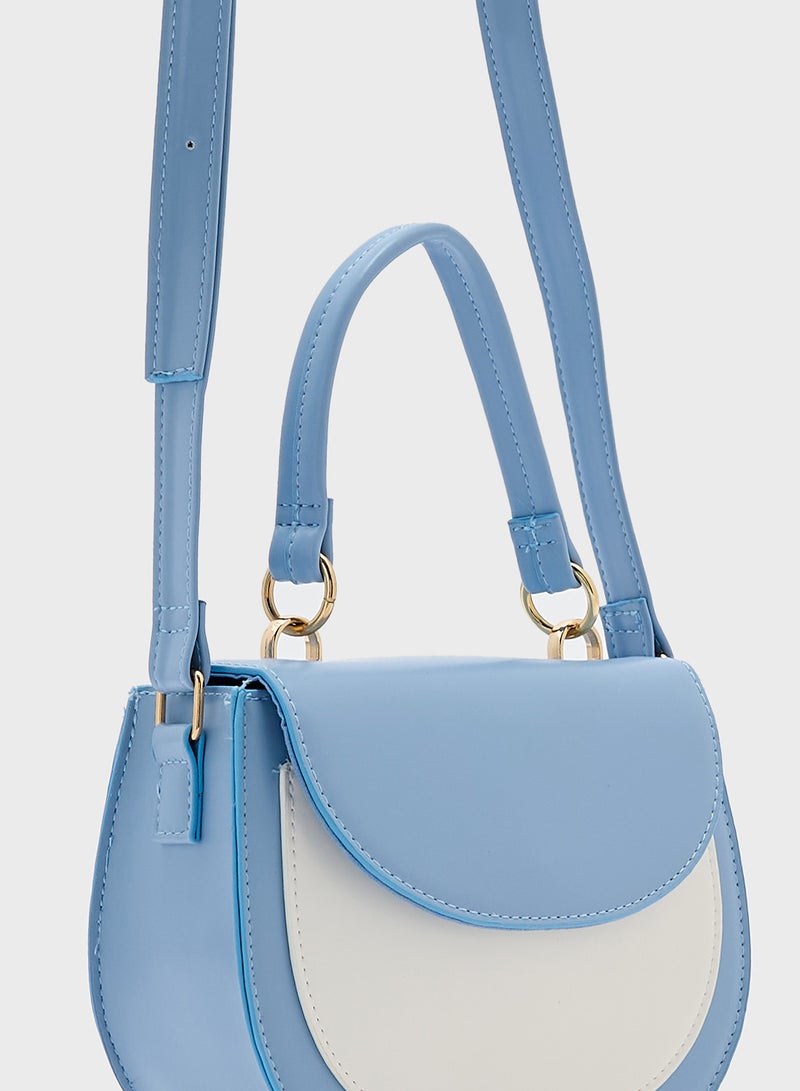 Ginger Color Block Satchel Bag  - Image 4