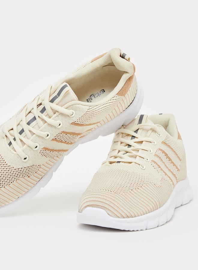 Styli Textured Gripped Sole Lace Up Sneakers  - Image 2