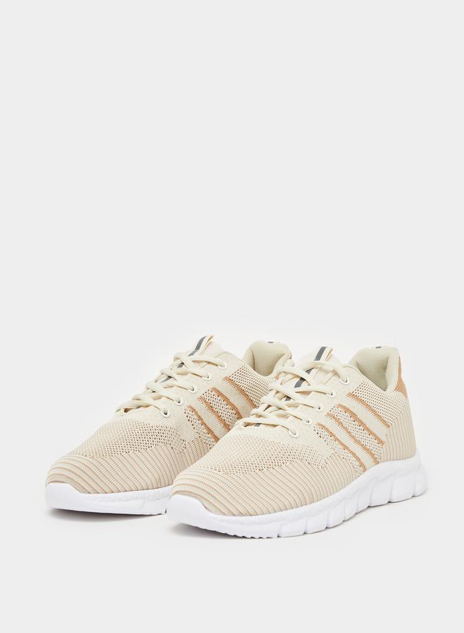 Styli Textured Gripped Sole Lace Up Sneakers  - Image 3