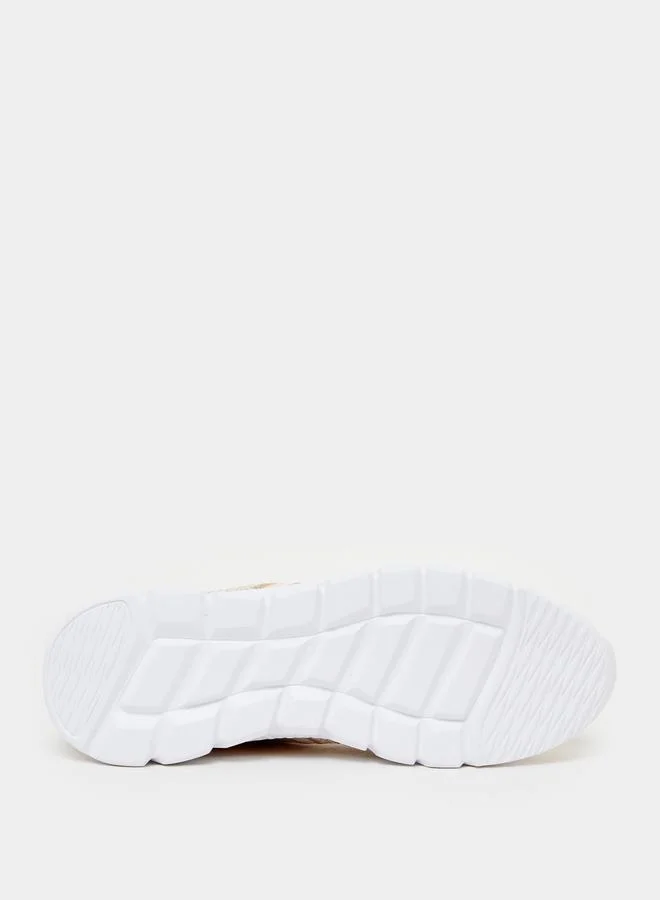 Styli Textured Gripped Sole Lace Up Sneakers