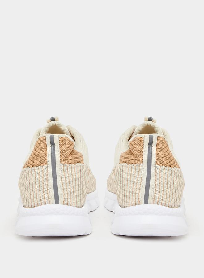 Styli Textured Gripped Sole Lace Up Sneakers  - Image 4