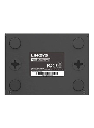 محوّل جيجابت للكمبيوتر المكتبي بـ 5 منافذ موديل LGS105 أسود - view 4