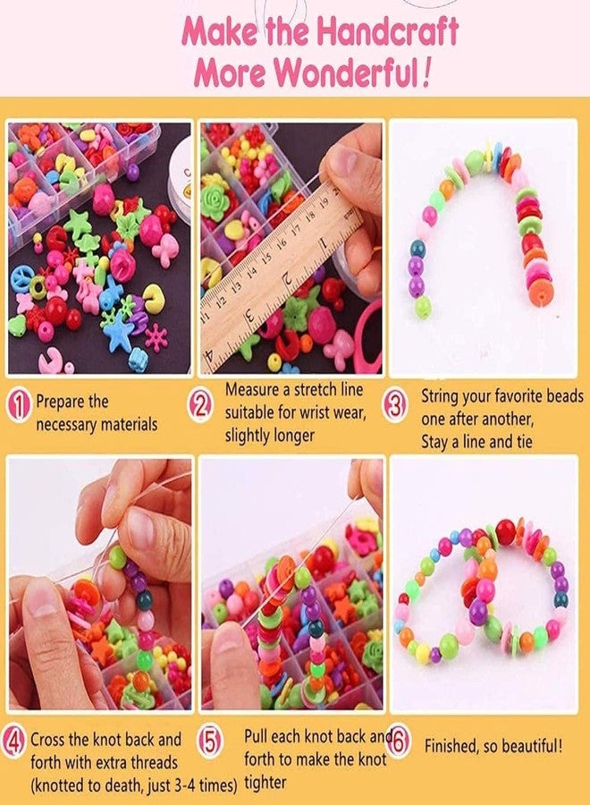 FBLXE Bracelet Making Kit, Flat Round Polymer Clay Beads Friendship with Gold Silver Spacer Beads 6mm Heishi Jewelry Making Friendship Bracelet Kit for Adults for Crafts Necklace Girls Gift (Pink) - Image 3