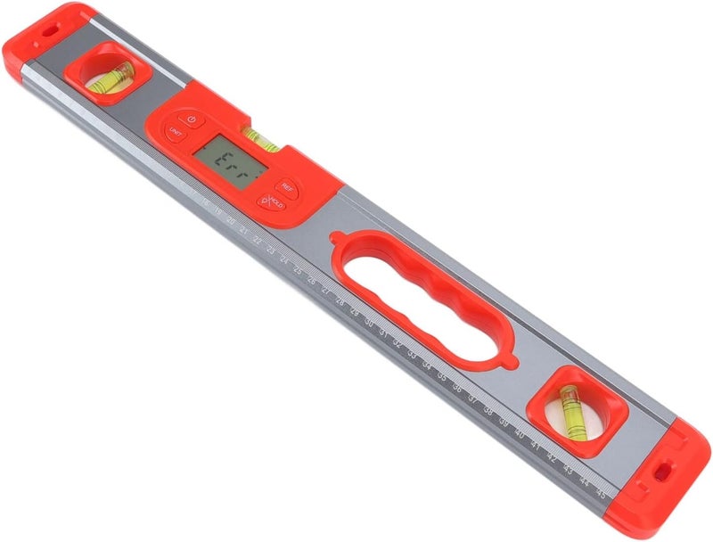 Digital Level, Professional Electronic Measuring Tool, 4x90 Degrees and 2x180 Degrees, Aluminum Alloy Black - Accurate Measurement, Backlit Display, Multi - Function for (Red) - Image 1