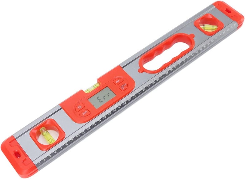 Digital Level, Professional Electronic Measuring Tool, 4x90 Degrees and 2x180 Degrees, Aluminum Alloy Black - Accurate Measurement, Backlit Display, Multi - Function for (Red) - Image 2