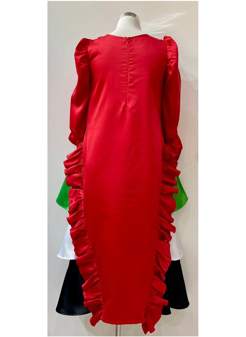 ANOHI TEXTILES - Girls National Flag Dress - Image 1