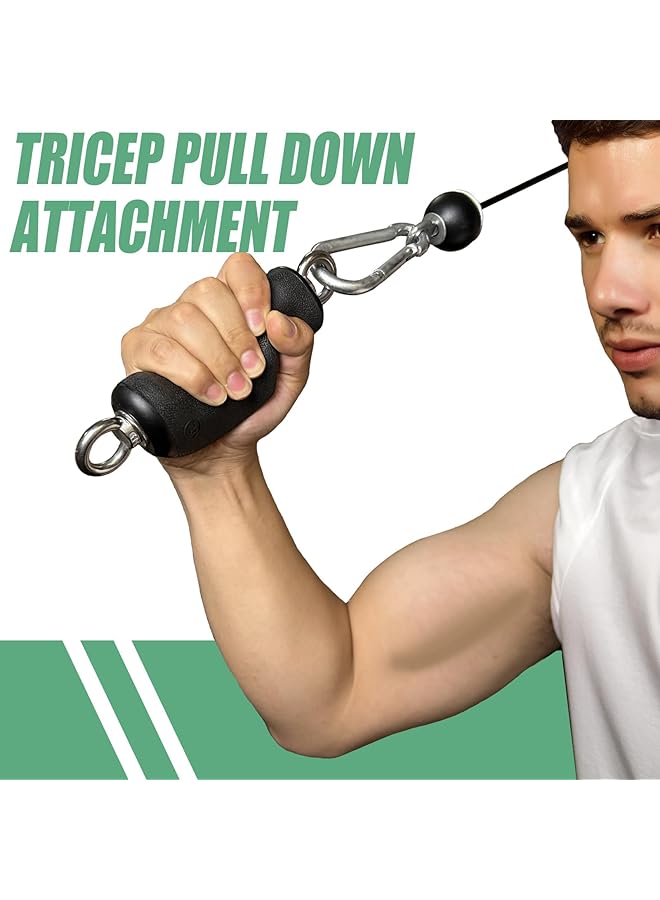 erorex Gym Handles, Cable Machine Attachment With Upgraded Ergonomic, Lat Tricep Rope Pull Down Attachment,Exercise Handles For Home Gym Workout, Gym Equipment, Biceps Curl, Back, Forearm - Image 3